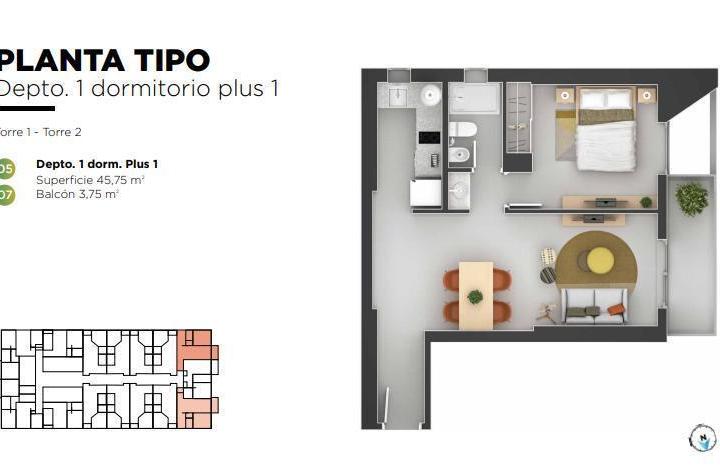 Emprendimiento 2 ambientes en Nueva Córdoba — Velez Sarsfield al 1100 — Venta, foto 4 de 8