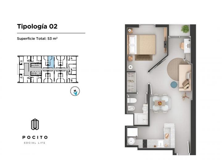 Emprendimiento 2 ambientes en Nueva Córdoba — Av. Vélez Sarsfield al 1100 15 -2 — Venta, foto 2 de 8