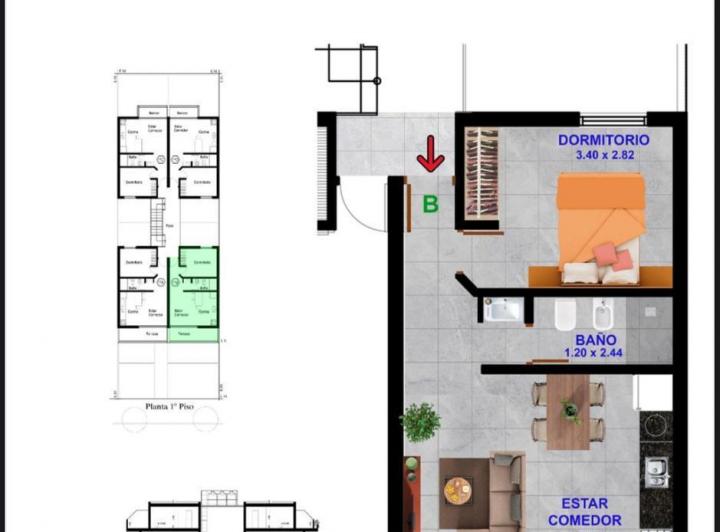 Departamento en Venta en Pozos, Caseros — Dr Angel Roque Suarez al 400 — Venta, foto 5 de 8