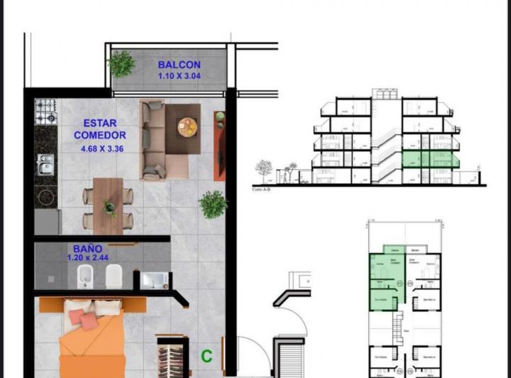 Departamento en Venta en Pozos, Caseros — Dr Angel Roque Suarez al 400 — Venta, foto 6 de 8