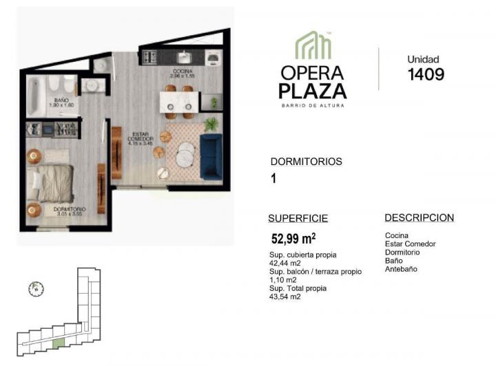 Departamento 2 ambientes en Nueva Córdoba — Av Cruz Roja, esq Belardinelli — Venta, foto 1 de 8