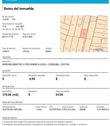 Lote en Providencia — Mariano Benitez al 1300 — Venta, foto 2 de 6